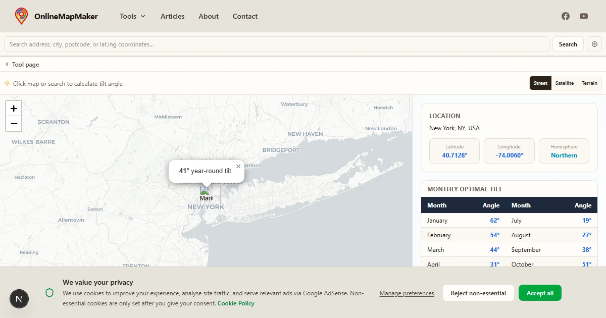 Solar Panel Angle Calculator — Find Ideal Tilt for Any Location ...
