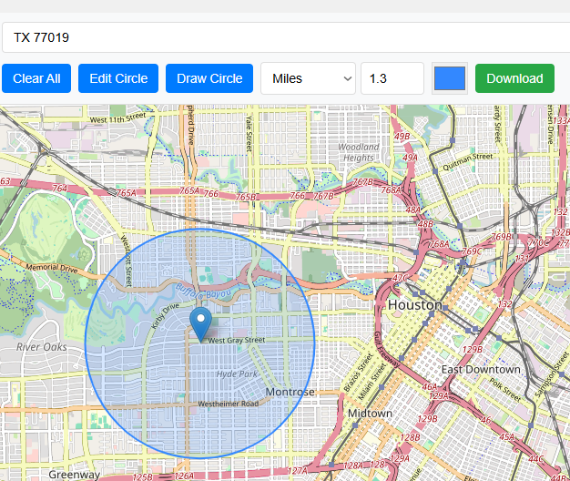 User Guide for Draw Circle on Map / Radius Map Tool free map tools radius
radius from postcode
miles radius from my location