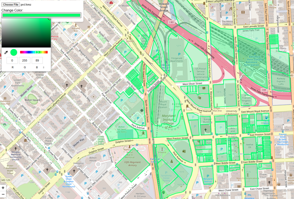 kml kmz viewer free online tool to view geodata on street map. 