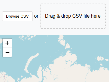 upload csv to Longitude and Latitude Map From CSV - Free Online Map Application