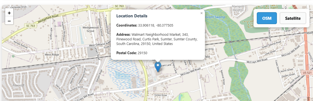 free reverse geocoding application to convert lat lon to address